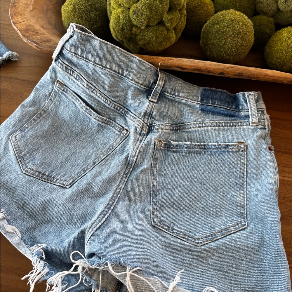 Abercrombie & Fitch Light Blue High Rise Denim Shorts - Picture 6 of 8